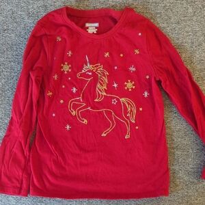Garanimals Red Long Sleeve Unicorn Tee